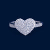 #AD398 - Anillo De Corazón Con Piedra Zirconia De Plata - MI3.0