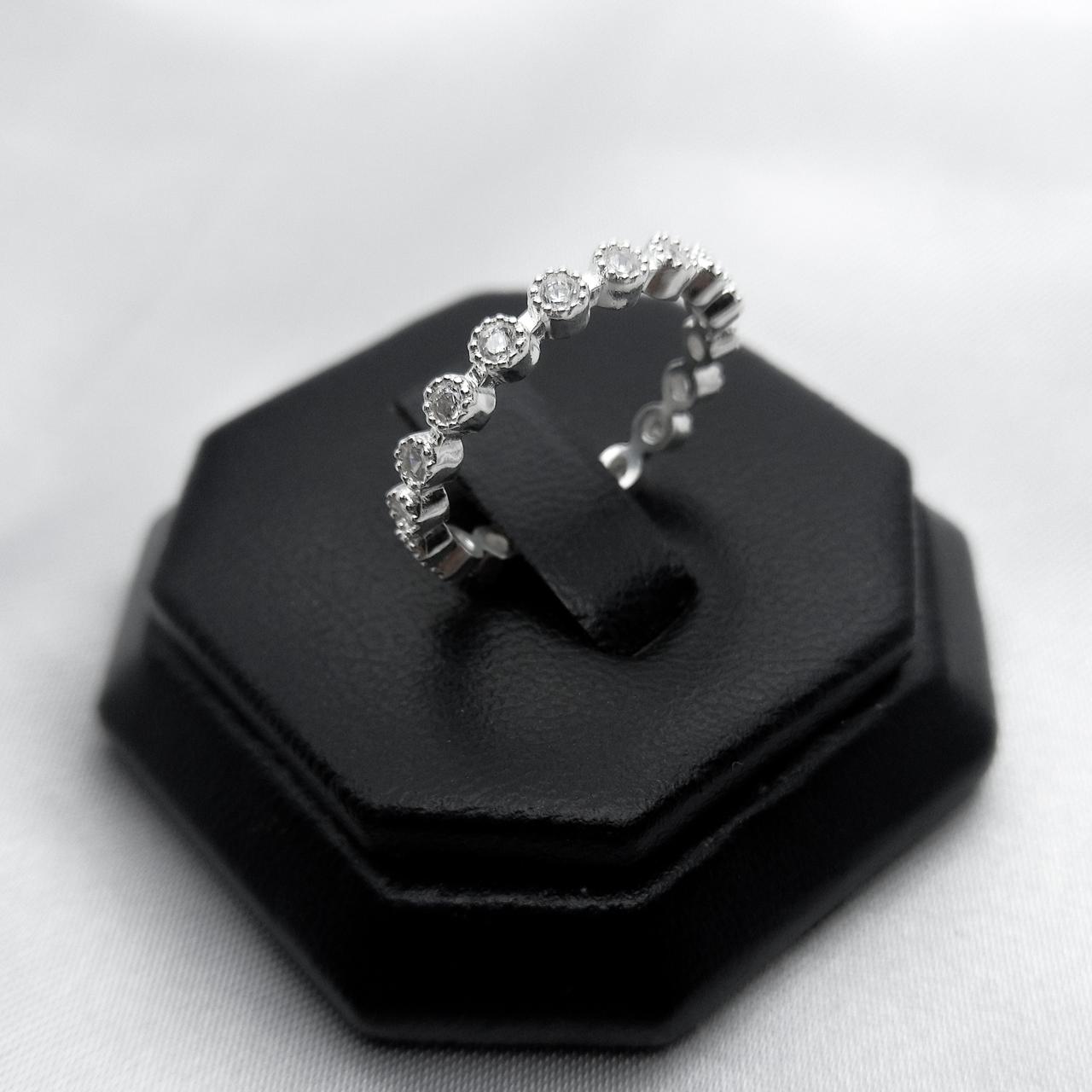 #AD129 - Anillo Churumbela Con Piedra Zirconia Plata - A13/2.7