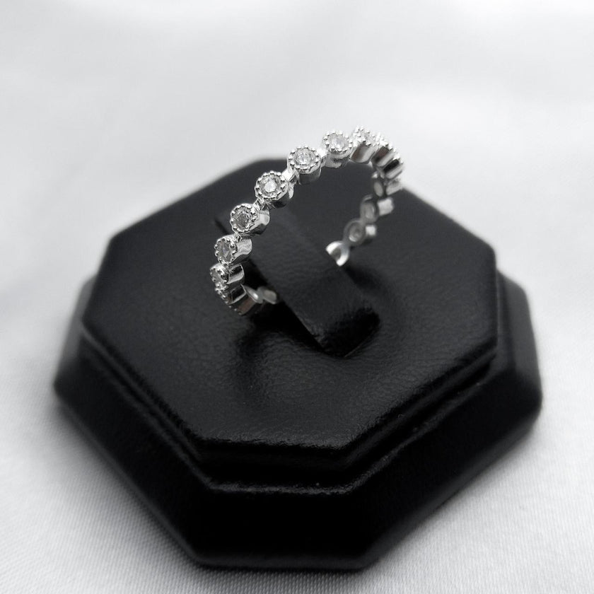 #AD129 - Anillo Churumbela Con Piedra Zirconia Plata - A13/2.7