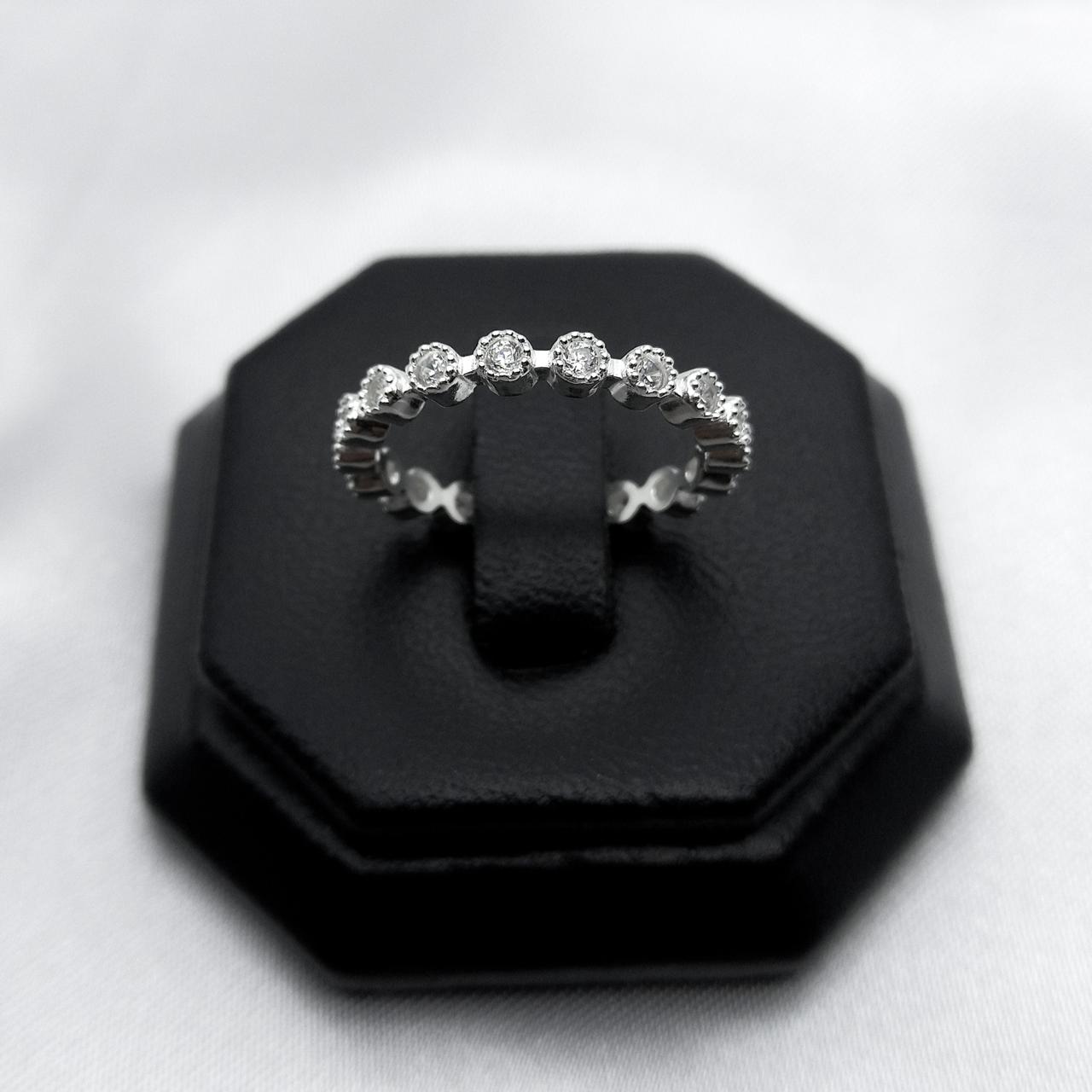 #AD129 - Anillo Churumbela Con Piedra Zirconia Plata - A13/2.7