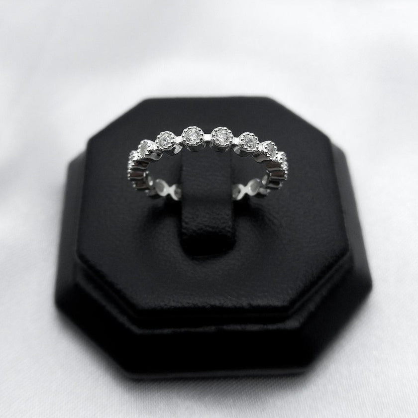 #AD129 - Anillo Churumbela Con Piedra Zirconia Plata - A13/2.7