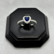 #AD418 - Anillo Solitario Corazón Piedra Zirconia Plata - B12/2.6