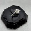 #AD418 - Anillo Solitario Corazón Piedra Zirconia Plata - B12/2.6
