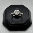 #AD418 - Anillo Solitario Corazón Piedra Zirconia Plata - B12/2.6