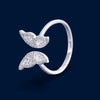 #AD420 - Anillo Ajustable Mariposa Piedra Zirconia Plata - PU2.8