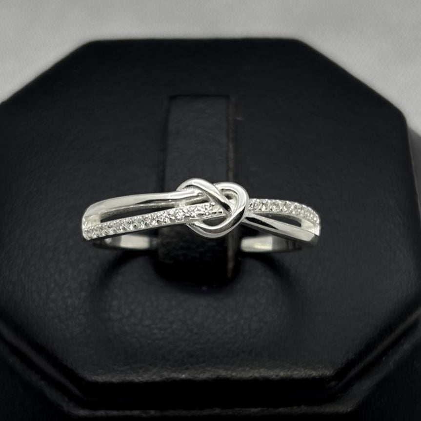 #AD427 - Anillo Corazón Con Piedra Zirconia Plata - B12/1.8