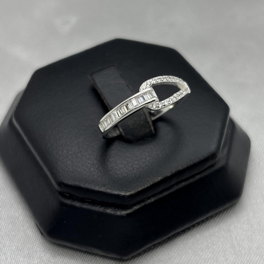 #AD430 - Anillo Con Piedra De Zirconia Plata - B12/2.0