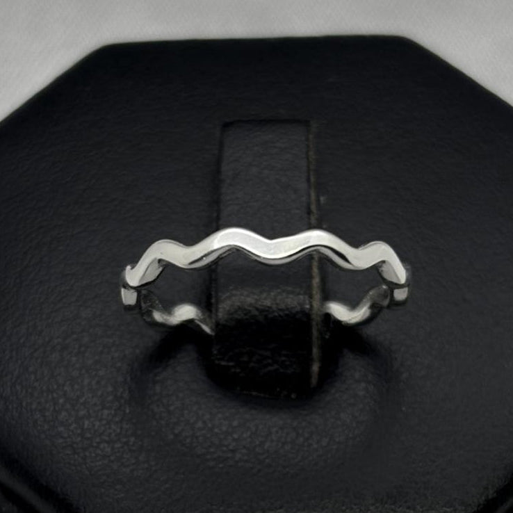 #AD437 - Anillo Ondas Plata - B12/1.2