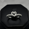 #AD450 - Anillo Corazón Piedra Zirconia Plata - B12/1.7