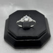 #AD457 - Anillo Solitario De Dama Con Bellas Zirconias Plata - B09/1.5