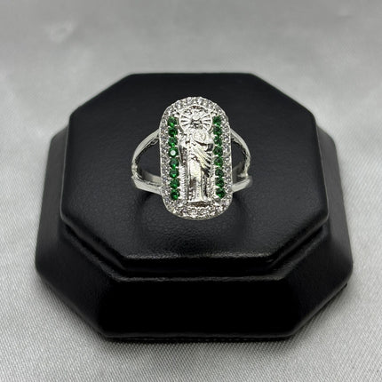 #AD466 - Anillo De San Judas Tadeo Con Zirconias Plata - A09/3.7