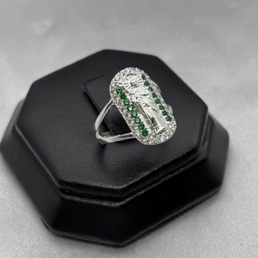 #AD466 - Anillo De San Judas Tadeo Con Zirconias Plata - A09/3.7