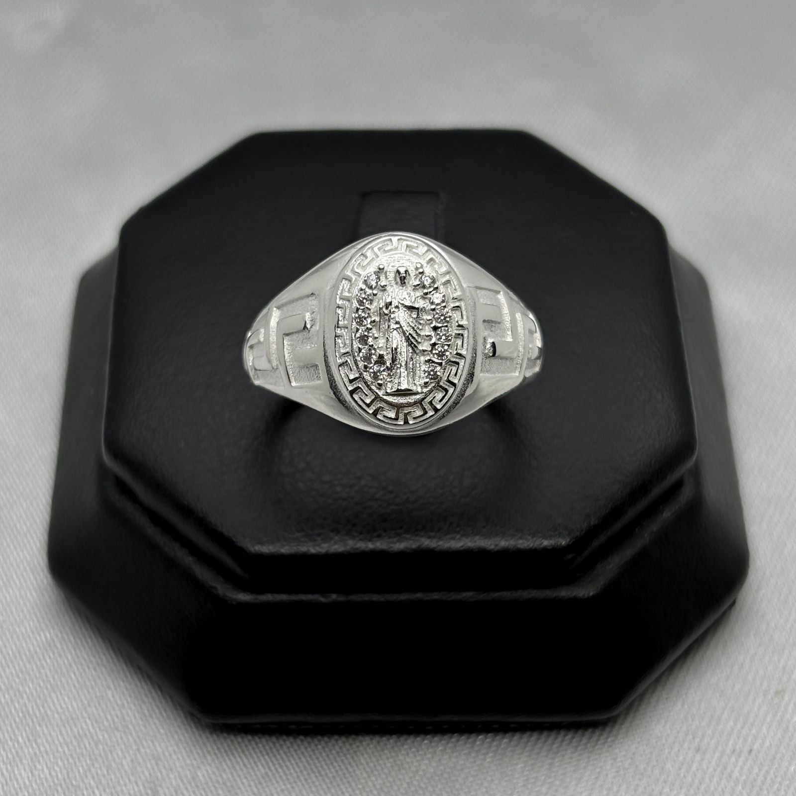#AD468 - Anillo De San Judas Tadeo Con Zirconia Plata - A09/4.0