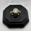 #AOL149 - Anillo Ajustable Flor Con Zironia Oro Laminado 18K - LA030/