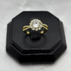 #AOL149 - Anillo Ajustable Flor Con Zironia Oro Laminado 18K - LA030/