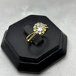 #AOL149 - Anillo Ajustable Flor Con Zironia Oro Laminado 18K - LA030/
