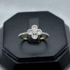 #ADX10101 - Anillo Trébol Tipo Van Cleef Con Diamante Natural Oro 10K - MX275/