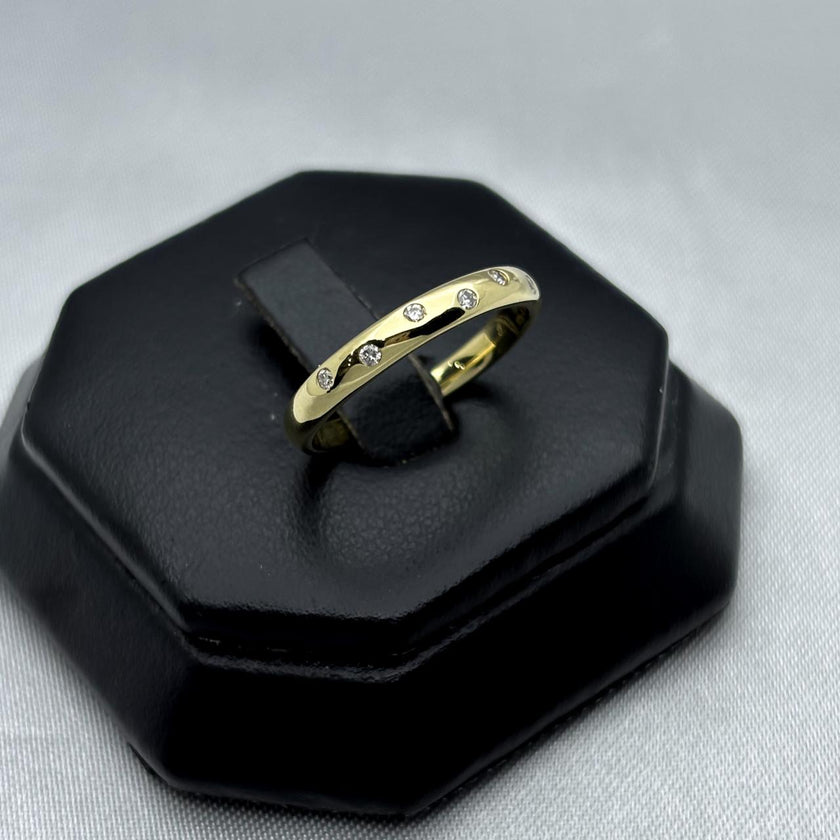 #ADX10103 - Anillo Con Diamante Natural Oro 10K - LX400/