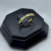 #ADX10104 - Anillo Media Churumbela Con Diamante Natural Y Esmeraldas Oro 10K - LX275/
