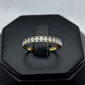 #ADX10107 - Anillo Media Churumbela Con Diamantes Natural Oro 10K - LX255/