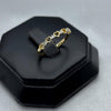 #ADX10108 - Anillo Media Churumbela Corazones Con Diamante Natural Oro 10K - LX255/