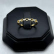 #ADX10108 - Anillo Media Churumbela Corazones Con Diamante Natural Oro 10K - LX255/