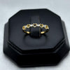 #ADX10108 - Anillo Media Churumbela Corazones Con Diamante Natural Oro 10K - LX255/