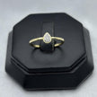 #ADX10109 - Anillo Con Diamante Natural En Gota/Pera Oro 10K - LX255/