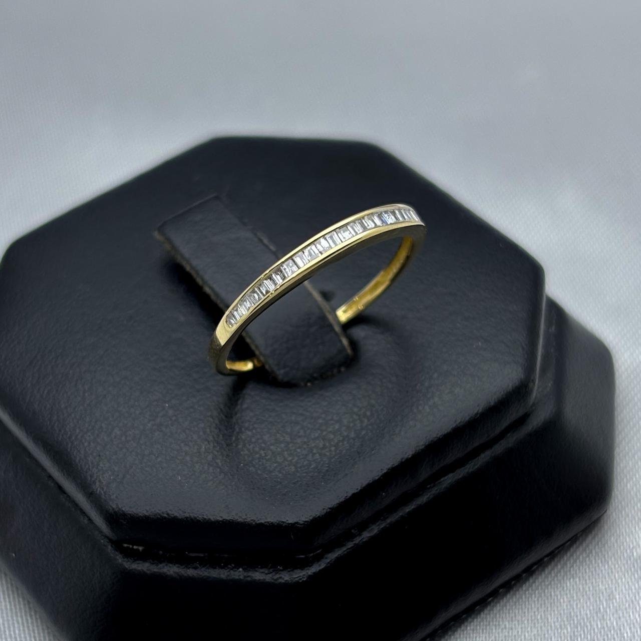 #ADX10110 - Anillo Media Churumbela Con Diamante Natural Oro 10K - MX235/