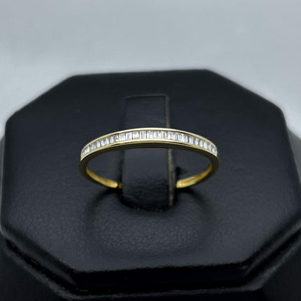 #ADX10110 - Anillo Media Churumbela Con Diamante Natural Oro 10K - MX235/