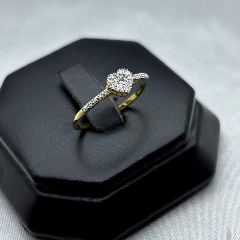 #ADX10111 - Anillo Corazón Con Diamante Natural Oro 10K - MX235/