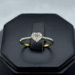 #ADX10111 - Anillo Corazón Con Diamante Natural Oro 10K - MX235/