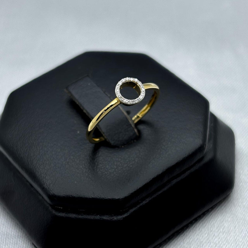 #ADX14103 - Anillo Con Diamante Natural Oro 14K - SX255/