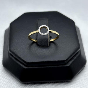 #ADX14103 - Anillo Con Diamante Natural Oro 14K - SX255/