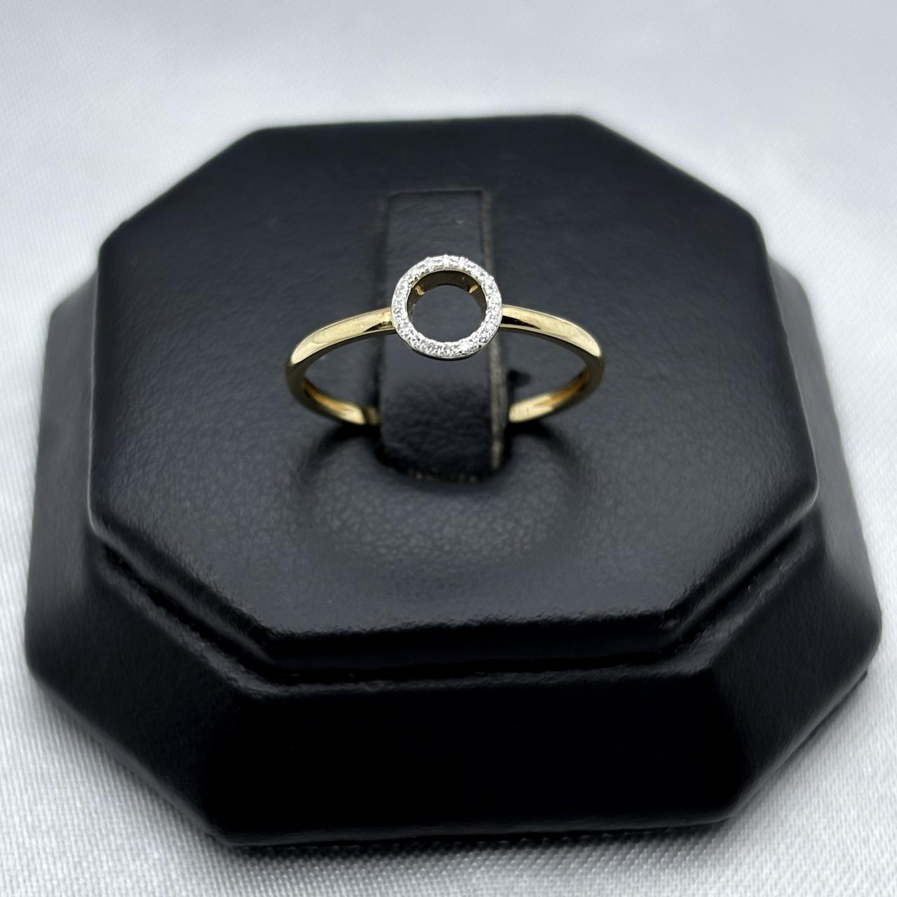 #ADX14103 - Anillo Con Diamante Natural Oro 14K - SX255/