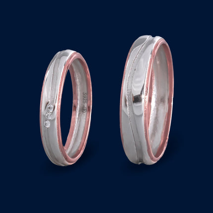 #AG101 - Argolla Dama Y Caballero Bicolor - C14/3.3