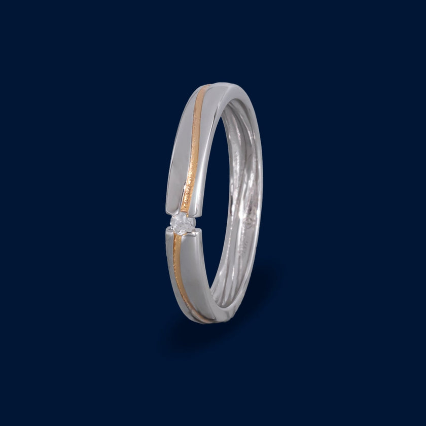 #AG105 - Argolla Dama Y Caballero Con Zirconia - B13/2.4