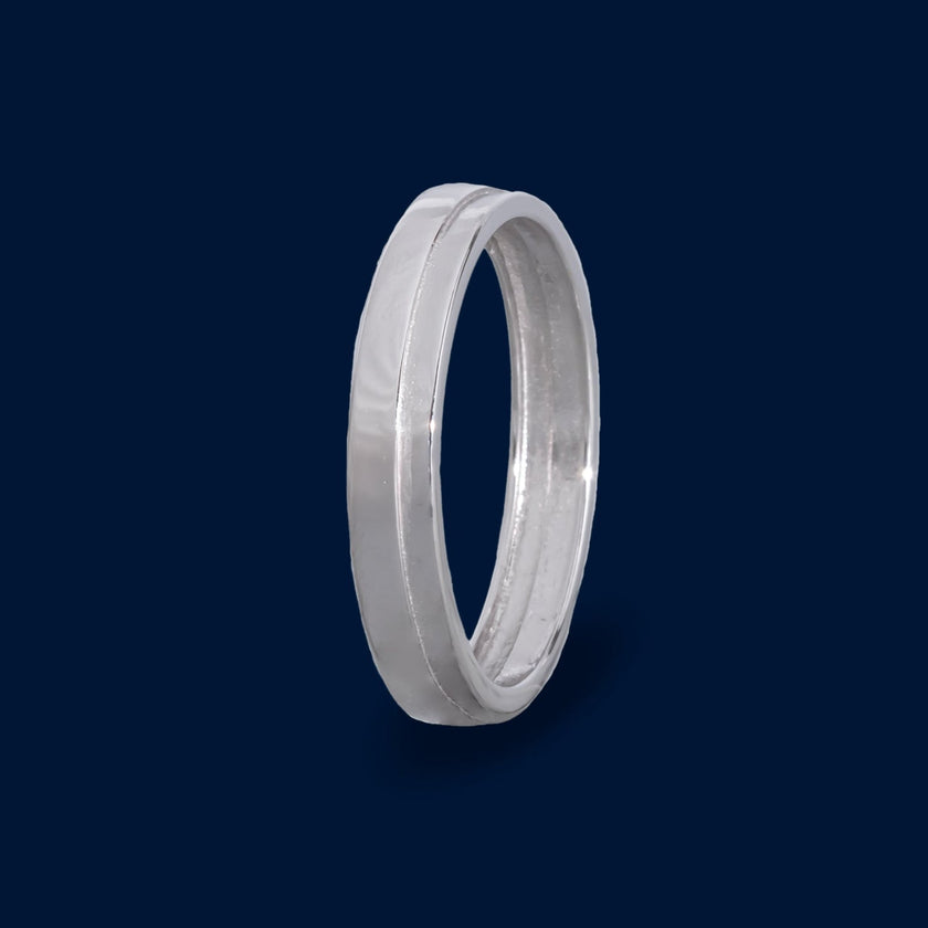 #AG108 - Argolla Dama Y Caballero Con Zirconia Plata - B09/2.6