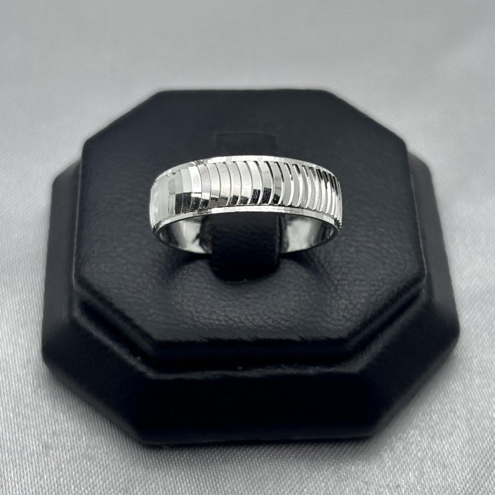 #AG116 - Argolla Diamantada Plata - 6 mm - ZC2.6