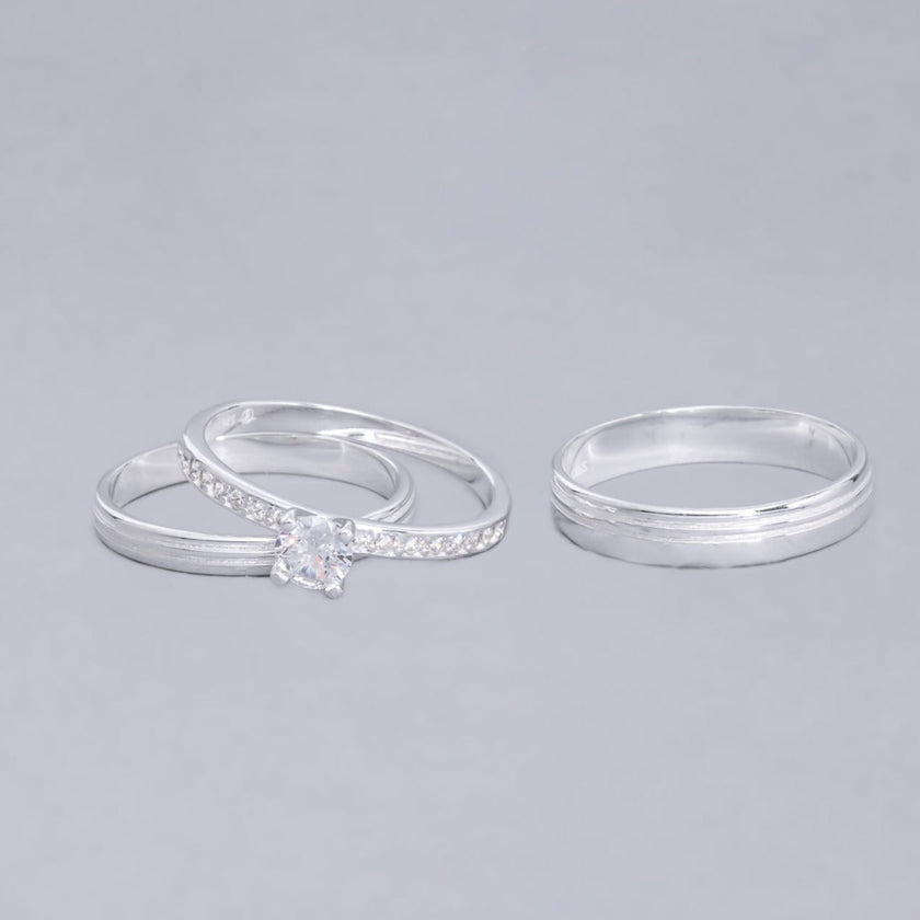 #AL132 - Alianza Triple De Matrimonio/Compromiso/Promesa - B12/3.3