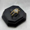 #AOL145 - Anillo Ajustable Corazón Con Piedra Zirconia Oro Laminado 18K - LA030/