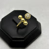 #AOL154 - Anillo Ajustable Esferas Con Piedra Zirconia Oro Laminado 18K - LA050/