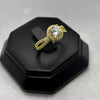 #AOL160 - Anillo Ajustable Solitario Piedra Zirconia Oro Laminado 18K - LA050/