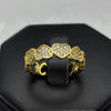 #AOL166 - Anillo Ajustable Churumbela Corazones Piedra Zirconia Oro Laminado 18K - LA030/
