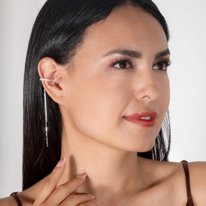 #AR142 - Arete/Cuff Con Colgante Y Piedra - IC4.0