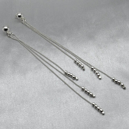 #AR152 - Arete Colgante De Bolitas Plata - A13/5.1