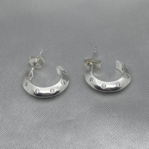 #AR164 - Arete Circular Con Piedra Zirconia Plata - A18/3.3