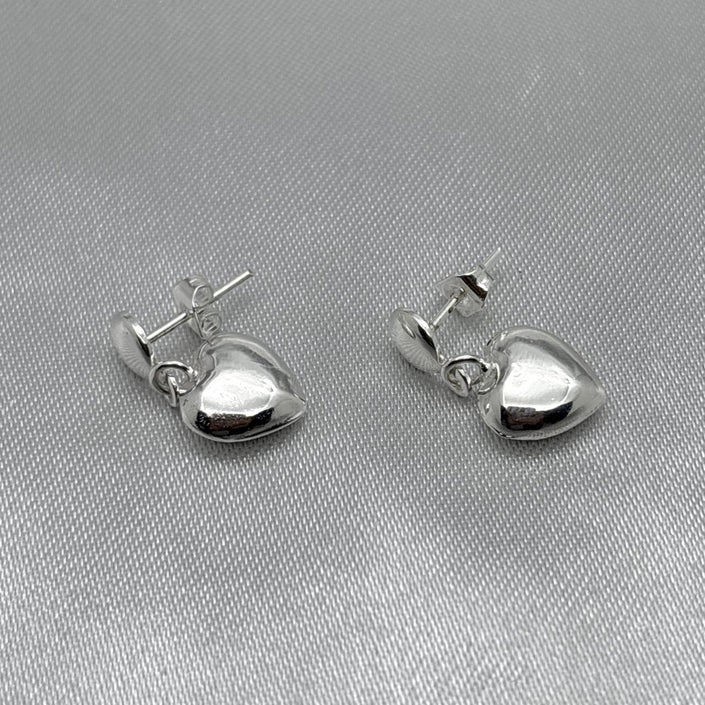 #AR188 - Arete Corazón Inflado Plata - ZC1.4