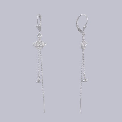 #AR193 - Aretes De Saturno/Planeta De Plata - B11/3.3