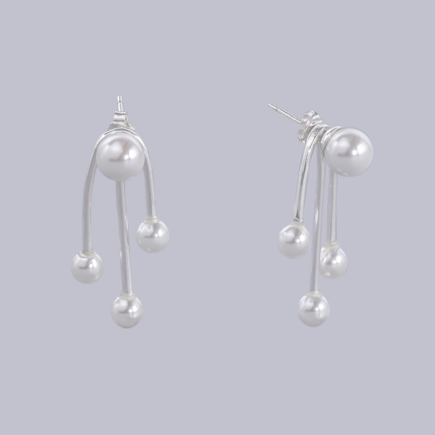 #AR194 - Aretes Con Perlas - De Plata - IC5.2